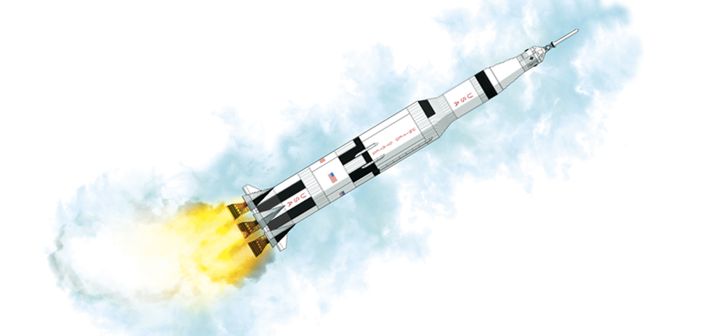 El 11 de abril de 1970 despegó el cohete Saturno V.